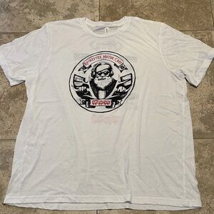 Toys For Tots Rockin w Santa on his Harley Davidson Motorcycle Santa Tee 2XL